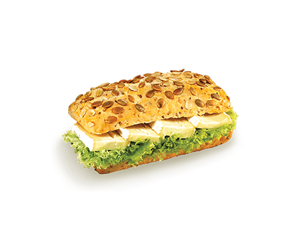 Kürbiskernbrötchen mit Brie